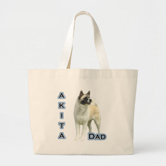Akita Dad 4 Large Tote Bag