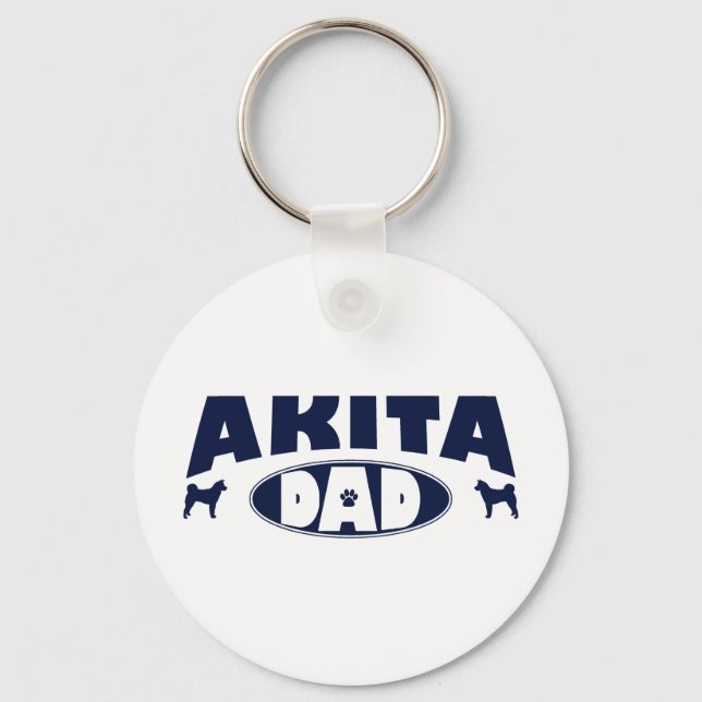 Akita Dad Keychain (Front)