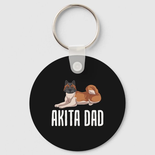 Akita Dad Keychain (Front)