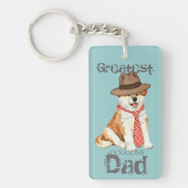 Akita Dad Keychain (Front)