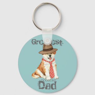 Akita Dad Keychain