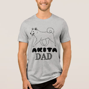  Akita Dad T-Shirt. Tri-Blend Shirt