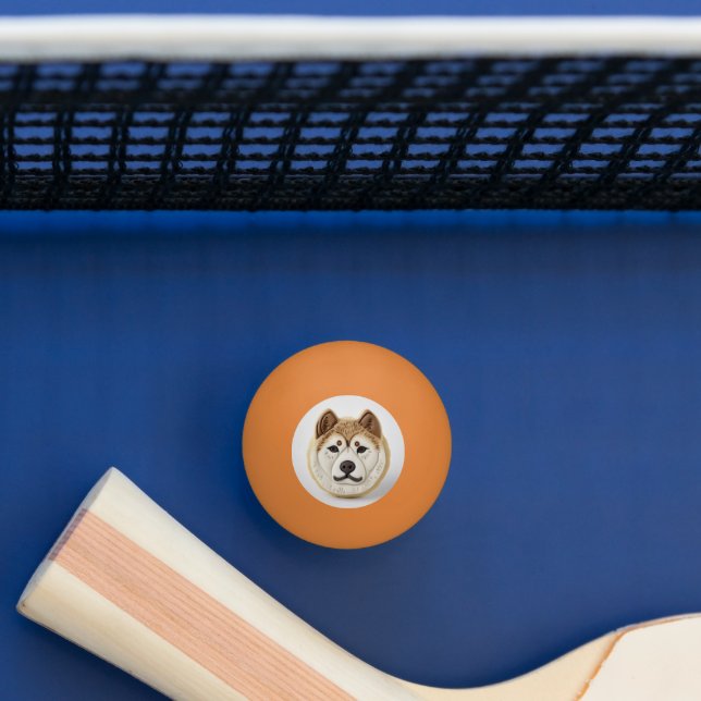 Akita Dog 3D Inspired Ping Pong Ball (Table)
