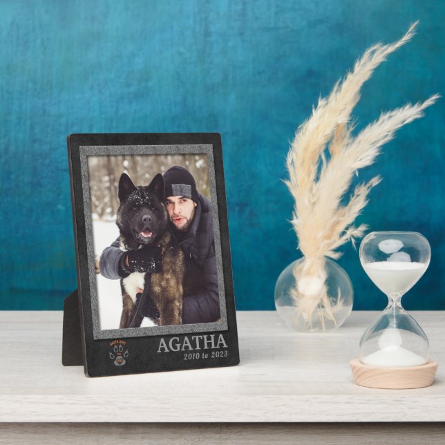 Akita Dog Breed Memorial Photo Plaque (Side)