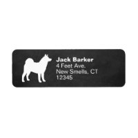 Akita Dog Breed Silhouette Return Address Labels