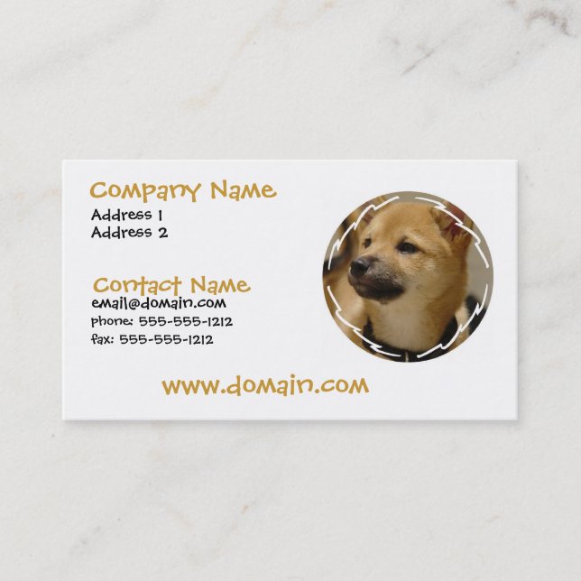 Akita Dog Business Card (Front)