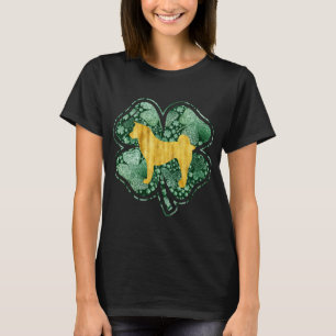 Akita Dog Clover Shamrock Irish St Patricks T-Shirt