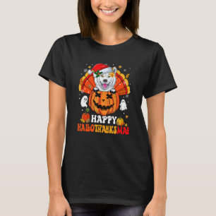 Akita Dog Dog Happy Hallothanksmas Halloween Thank T-Shirt
