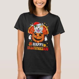 Akita Dog Dog Happy Hallothanksmas Halloween Thank T-Shirt