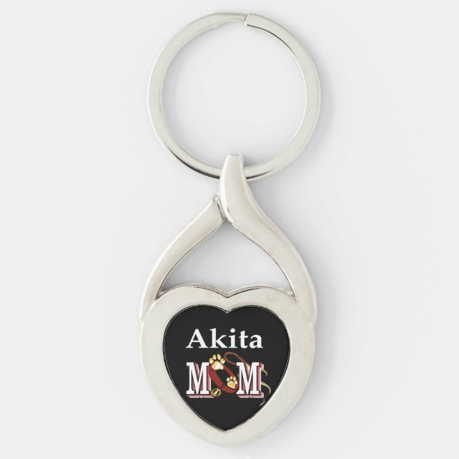 Akita Dog MOM Keychain (Front)