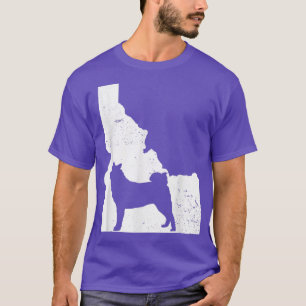 Akita dog pet owner lover idaho's map art  T-Shirt