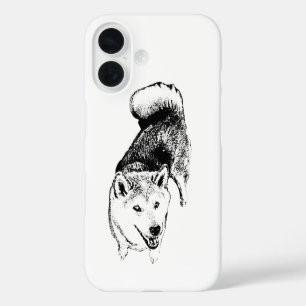 Akita Dog Phone Case – Artistic Ink Style