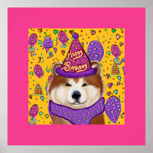 AKITA DOG  POSTER