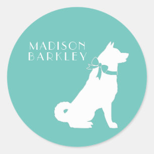 Akita Dog Puppy Classic Round Sticker