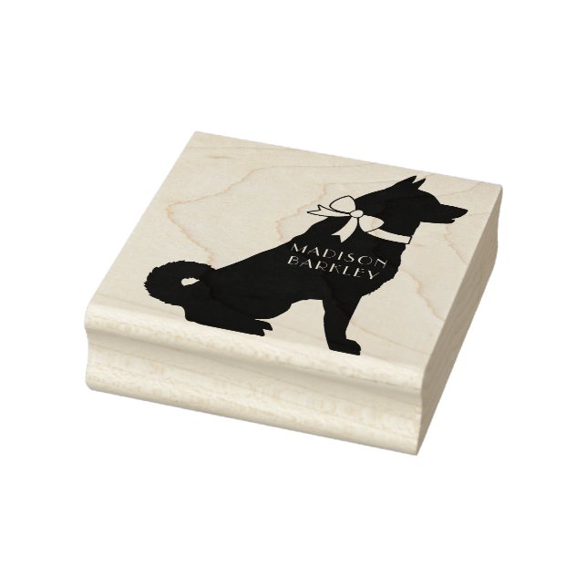 Akita Dog Puppy Rubber Stamp (Stamp)