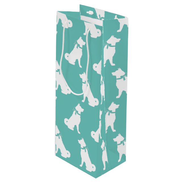 Akita Dog Puppy Wine Gift Bag (Front Angled)