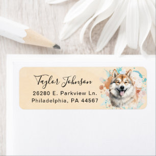 Akita Dog Return Address Label