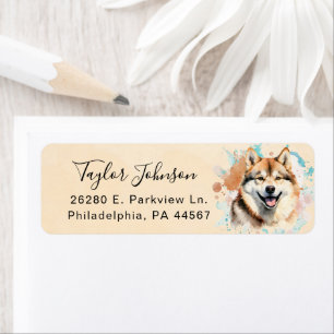Akita Dog Return Address Label