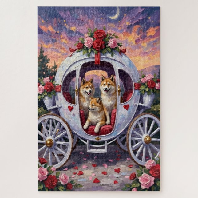 Akita Dog Valentine's Day Jigsaw Puzzle (Vertical)