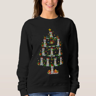 Akita Dog Xmas Lights Akita Dog Christmas Tree Sweatshirt