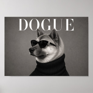Akita Fashion Dog Art Print