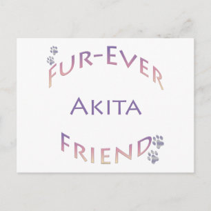 Akita Furever Postcard