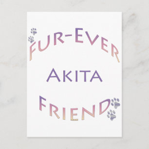 Akita Furever Postcard