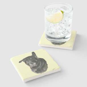 akita German shepherd mixed breed dog Stone Coaster