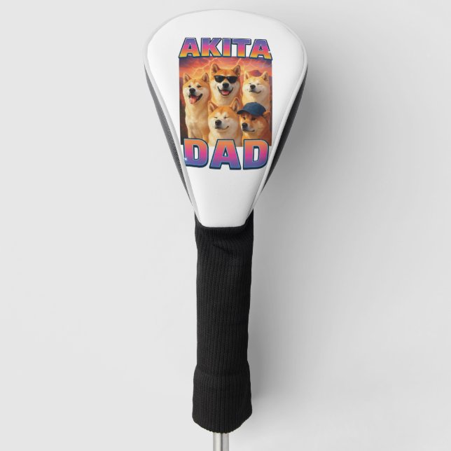 Akita Golf Head Cover (Front)