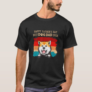 Akita Happy Father's Day Vintage Akita Best Dog Da T-Shirt