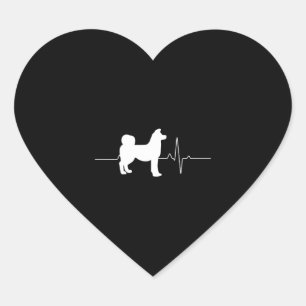 Akita Heartbeat   Heart Sticker