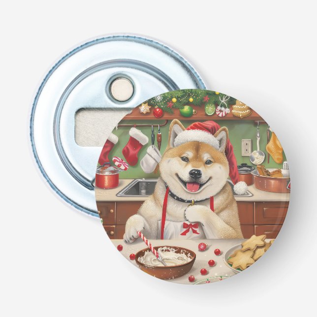 Akita Holiday Baking: Festive Christmas Bottle Opener (Front)