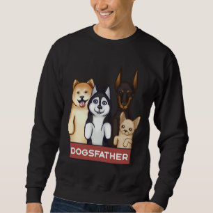 Akita Husky Doberman And Chihuahua Stand On Thei Sweatshirt