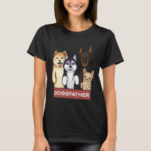 Akita Husky Doberman And Chihuahua Stand On Thei T-Shirt