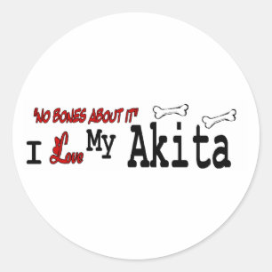 Akita (I Love) Sticker