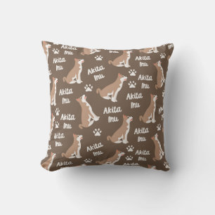 Akita Inu Delight Throw Pillow