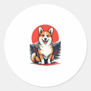 Akita Inu Dog Classic Round Sticker