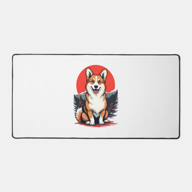 Akita Inu Dog Desk Mat (Front)