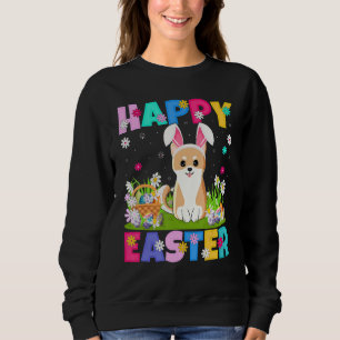 Akita Inu Dog Happy Easter Bunny Akita Inu Easter Sweatshirt