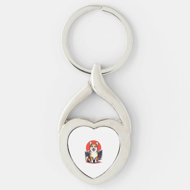 Akita Inu Dog Keychain (Front)
