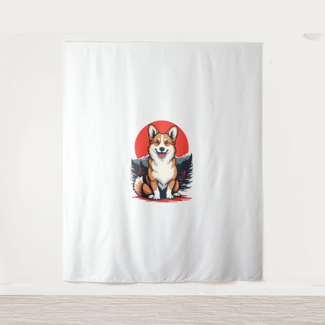 Akita Inu Dog Tapestry (Front)