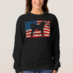 Akita Inu  For Dog Mom Dog Dad Usa Flag 4th Of Jul Sweatshirt
