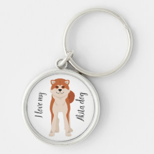 Akita Inu. Japanese Akita dog Keychain