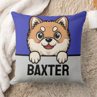 Akita Inu Personalized Akita Puppy Dog Lovers Throw Pillow