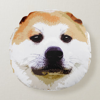 Akita Inu Round Pillow