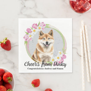 Akita Inu Wedding Napkins With Dogs Photo