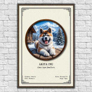 Akita Inu Zoology Series Poster