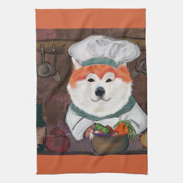 Akita     kitchen towel (Vertical)
