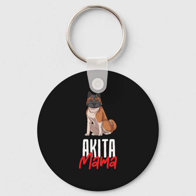 Akita Mama Keychain (Front)