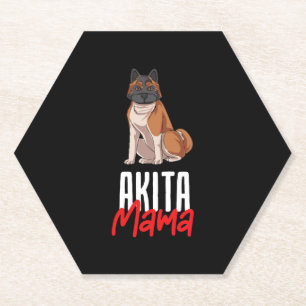 Akita Mama Paper Coaster